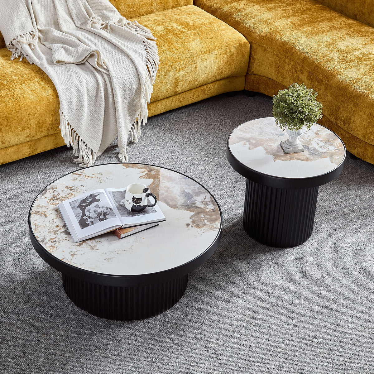Set of 2 Coffee Tables with Sintered Stone Tabletops, photo 10 of 10