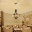 Modern Black Crystal Chandelier, 20 Inch Large Ceiling Pendant Light Fixture with 50'' Adjustable Hanging Chain, 5-Light Farmhouse Chandelier for Dining Room, Living Room, Bedroom, Entryway by CozyNest Decor