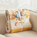 Floral Blanket Breathable Luxury Throw Rustic Quilt Lightweight Cotton Bedspread Multifunctional Blanket for Sofa Couch Chair (80"x90",02-Colorful Flowers) by CozyNest Decor