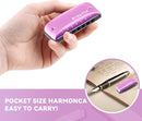 BabyFat 7 Hole Blues Mini Harmonica Set,Diatonic Harmonica with free lanyards,Gifts for Professional Players and Beginners,Easy-playing Musical Instrument(Key of D） by TinyTreasures Baby Boutique
