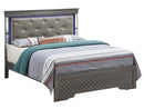 Bed With LED Light Accents Headboard by Unique Piece Furniture