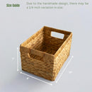 Woven Basket For Shelves, Baskets for Organizing, Wicker Storage Basket with Built-in Handles, Natural Baskets for Toys, Kitchen Storage (Medium 2-Pack, Natural Water Hyacinth) by TinyTreasures Baby Boutique