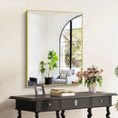 Gold Bathroom Mirror for Wall, 30x36 Inch Rectangle with Metal Frame, Modern Vanity for Bathroom Living Room, Entryway Hangs Horizontal or Vertical by CozyNest Decor