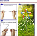 4th of July Decorations Red White and Blue Light, 4PCS Big LED Neon Star Pathway Lights Outdoor, Patriotic Garden Stake Lights with 8 Modes Waterproof for Independence Day Yard Lawn Decor by GreenHaven Gardens