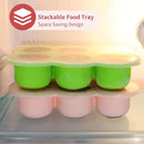 6x3oz Baby Food Freezer Tray with Clip on Lid Gossamer Pink | Leakproof Freezer Molds Silicone Storage Container for Purees Fruits Vegetables by TinyTreasures Baby Boutique
