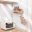 Magnetic Spice Rack for Refrigerator Spice Organizer, Strong Magnetic Shelf with 2 Removable Hooks Space Saver for Refrigerator and Microwave Oven, Metal Fridge Shelf(1 pack Silver) by CozyNest Decor
