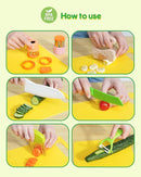 Kids Kitchen Knife Set, 11 Pcs Montessori Kitchen Tools for Toddlers' Real Cooking, Include Kid Knives, Crinkle Cutter, Sandwich Cutters, Peeler, Cutting Board for Birthday by TinyTreasures Baby Boutique