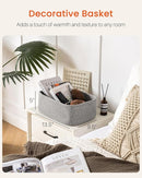 KALLAX Small Woven Basket, 13.5 x 9.5 x 5 Inches, Storage Basket for Organizing, Cute Small Rope Shelf Closet Cube Storage Bins Baskets for Shelves, Dog Toy Gift Baskets Empty, 3 Packs, Mixed Grey by TinyTreasures Baby Boutique