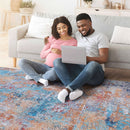 Maval - 6' X 9' Washable Area Rug - Multi by HouseOfZazla