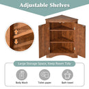 Triangle Bathroom Storage Cabinet With Adjustable Shelves, Freestanding Floor Cabinet For Home Kitchen by Unique Piece Furniture