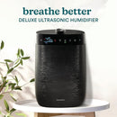 Homedics Deluxe Ultrasonic Humidifier for Large Rooms, Warm or Cool Mist, UV-C Technology, 1.5-Gallon Top Fill Tank, Smart Digital Programmable Humidistat, Home Dry Air Relief, Aromatherapy by TinyTreasures Baby Boutique