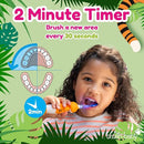 brush-baby WildOnes™ Rechargeable Kids Electric Toothbrush – Toby Tiger | Flashing Lights, 2-Min Timer, Waterproof, 3 Brush Heads | Toddler & Child Toothbrush Ages 0-10 | Soft Bristles by TinyTreasures Baby Boutique
