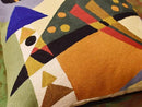 Kandinsky Modern Pillow Cover | Green Abstract Pillows | Modern Outdoor Pillows | Mid Century Chair Cushions | Handmade Wool Size 18x18 by CozyNest Decor