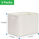 Bidtakay Large Storage Baskets for Shelves 3 Pack Fabric Storage Bins for Organizing Linen Collapsible Organizer for Closet-Light Biege by TinyTreasures Baby Boutique