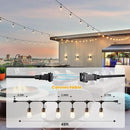Svater 48 FT Outdoor String Lights 2W, Commercial Grade Patio Light with 15 pc Edison Shatterproof Bulbs, IP65 Waterproof LED Hanging Lighting for Bistro Cafe Market Outside Backyard, Warm White 2700K by CozyNest Decor