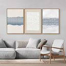SIGNINART Large Abstract Framed Canvas Wall Art Set of 3, Minimalist Boho Line Art Prints, Modern Neutral Aesthetic Wall Decor, Blue and White Art Paintings for Living Room, Bedroom, Office 16"x24" by CozyNest Decor