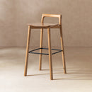 Sven 30" Modern Minimalist Low Back Wood Barstool
