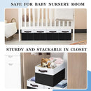 Criusia 6 Pack Closet Organizers and Storage Bins, Cute Dorm Room Essentials for Clothes Beddings Bags, Under Bed Storage Containers, Apartment Essentials Baskets for Organizing (14L*10W*9.5H) by TinyTreasures Baby Boutique