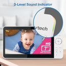VTech 2-Cameras Smart WiFi Baby Monitor with 1080p FHD Video, Free App with Motion Video, Sound/Motion Detection and Notifications, 7" IPS Display with Split-Screen, Pan-Tilt-Zoom: Smart HQ Max Twin by TinyTreasures Baby Boutique