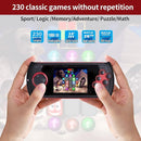 16 Bit Handheld Game for Kids Built-in 230 HD Classic Retro Video Games USB Rechargeable 3.0 Inch Childrens Travel Electronics Toys Portable Gaming Player System Gift for Boys Girls Ages 4-8-12 by TinyTreasures Baby Boutique