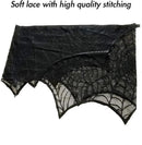Lulu Home Halloween Fireplace Decorations, Fireplace Mantle Scarf Cover and Table Cloth, Black Lace Spider Web for Table, Door, Window and Fireplace Decoration, Halloween Decoration by CozyNest Decor