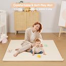 Padded Baby Play Mat, Super Soft Vegan Leather Floor Mat for Baby Girls and Boys, 48x48 Non-Slip Thick Foam Cushioned Playmat for Babies 6-12 Months, Fits Nicely Into 50x50 Playpen Mat, Pink by TinyTreasures Baby Boutique