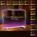 Led Drawing Board with Highlighter 7 Pcs,Led Note Board with Colors,13.7"X10" 6 Modes & 8 Colors Acrylic Dry Erase Board with Light,Doodle Glow Drawing Board,Gift Kids Toy for Home/Office/School by TinyTreasures Baby Boutique