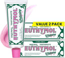 EUTHYMOL Whitening Toothpaste (3.7fl oz*2, Pack of 2) - Stain Removal in 2 Weeks, Long-Lasting Freshness for Sensitive Gum & Teeth. Bad Breath, Cavity Prevention. Recyclable Aluminum Tube by CozyNest Decor