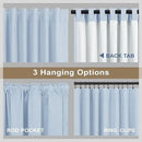 Nursery Curtains Girls Teen Boy Baby Blue Boho Blackout Drape Light Blocking Room Darkening Shade 72 Inch Length 2 Panel Linen Black Out Curtain for Bedroom Aesthetic Pretty Thermal Soundproof 72 Long by CozyNest Decor