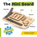deMoca Baby Busy Board for 1 Year Old, Premium Montessori Toddler Travel Toy with Educational Activities, Sensory Travel Toys for Toddlers 1-3, Wooden Busy Board, Gift for Boy & Girl by TinyTreasures Baby Boutique