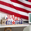 COCHIE Metal Happy 4th of July Sign, Red Blue and White Decorations for Home, Office, Shelf, Mantel, Indoor, Fouth of July Decoration, Patriotic Star Decor (Independence Day) by CozyNest Decor