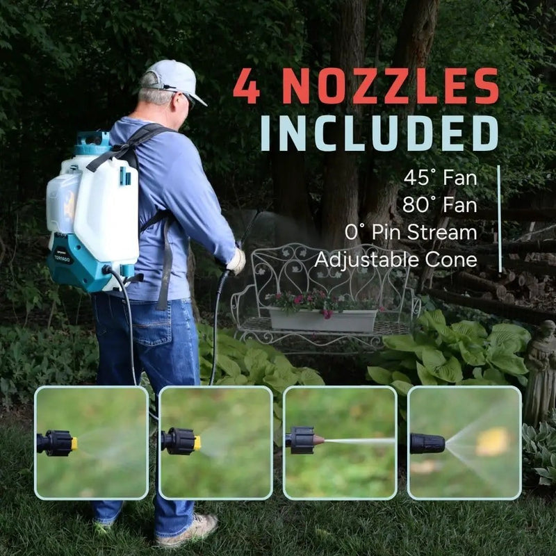 Tornado 4-Gallon Battery Powered Backpack Sprayer (2025 Model) – Lawn & Garden Sprayer, Compatible with FlowZone, DeWalt, Milwaukee, Makita & Bosch Batteries TOOL ONLY (Battery Not Included), photo 5 of 6