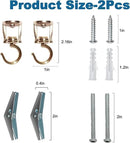 Ceiling Hooks for Hanging Plants (2 PCS Gold),Heavy Duty Metal Plant Hooks, Screw in Hooks for Hanging Birdfeeders, Lamps, Planters, Outdoor Decorative Hooks up to 33 lbs by GreenHaven Gardens