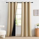 NICETOWN Farmhouse Curtains Thermal Insulated 100% Blackout Drapes Window Treatment Long Grommet Light Blocking Curtain for Living Room Bedroom, 2 Panels, 42 x 84 inch Length, Biscotti Beige by TinyTreasures Baby Boutique