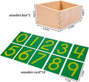 Adena Montessori Wooden Math Counting,Sandpaper Numbers with Box for Toddlers Kids,Early Development Math Material for Preschool Learning Education Toys,Sensory 0-9 Cards Montessori Flash Cards by TinyTreasures Baby Boutique