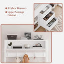 Lulive Hall Tree with Bench and Shoe Storage, 31.5" Coat Rack Freestanding with 2-Tier Storage Shelf, 5-in-1 Entryway Bench Coat Rack with 12 Hooks and 3 Drawers(White) by CozyNest Decor