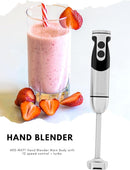 MEGAWISE new Hand Blender Series Only one Hand Blender,no attachments,12-Speed,Includes Powerful Blender Stick- Easy to Clean and Perfect for Smoothies, and More (black) by TinyTreasures Baby Boutique