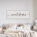 LuZhiQiang Sweet Dreams Sign Wall Decor Above Over Bed 40" x 15" Large Wood Framed for Guest Room Master Bedroom Hanging Wall Art (White) by CozyNest Decor