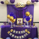 TONIFUL 4 Set Purple Gold Balloon Centerpieces for Table,Balloon Stand Kit for Graduation Decorations 2025 Class of 2025 Party Decorations,New Year,Anniversary,Birthday Decoration by TinyTreasures Baby Boutique