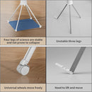 JOOM 4 Legs Single Layer Clothes Drying Rack, Garment Rack Portable and Foldable Space Saving Laundry Drying Rack - Drying Rack Clothing Floor Folding Balcony Bedroom Household Aluminum by CozyNest Decor
