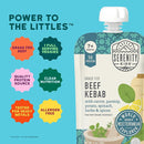 Serenity Kids 7+ Months World Explorers Baby Food Pouches Puree Made with Ethically Sourced Meats & Organic Veggies - 3.5 Ounce BPA-Free Pouch - Beef Kebab - 12 Count Meat Baby Food by TinyTreasures Baby Boutique