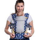 Beco Gemini Baby Carrier from Newborn to Toddler - Certified Ergonomic Newborn Baby Carrier for Infants and Children of 7-35 lbs - M Shape, Adjustable Seat, Breathable 3D Mesh (Cool Rain Drops) by TinyTreasures Baby Boutique