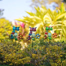 Set of 3 Owl Decorative Garden Stakes,Glow in The Dark Metal Yard Art,Waterproof Stakes Decorative for Outside,Metal Garden Decor for Mom,Women,Yard Lover by CozyNest Decor
