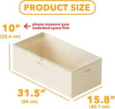 SpaceAid 4 Pack 10" High Under Bed Storage Containers, Large Underbed Storage Organizer Bins with Lids for Bedroom, Dorm, Clothes, Closet Organization, Bed Sheets and Blankets (Beige)
