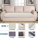 H.VERSAILTEX Super Stretch Individual Seat Cushion Covers Sofa Covers Couch Cushion Covers Slipcover Sets Thick Jacquard Textured Twill Fabric (1 Piece Sofa Cushion Cover, Porcelain) by CozyNest Decor