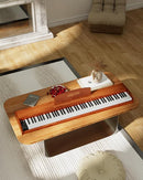 88 Key Digital Piano Keyboard for Beginners - Full Size Semi Weighted Wooden Electric Piano Set with Stand, Triple Pedal, Headphone,Carry Bag - Supports USB-MIDI Connecting (Wood Grain Brown) by TinyTreasures Baby Boutique