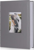 RECUTMS Photo Albums for 4x6 Photos Holds 300, 3 Per Pages Photo Picture Album PU Leather Cover, Horizontal Photos Record Family Wedding Anniversary Baby Holiday Album(Grey) by TinyTreasures Baby Boutique