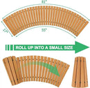 RELIANCER 6' Wooden Garden Pathway,Outdoor Roll Out Cedar Curved Walkway,Patio Path Decorative Garden Boardwalk Walkways,Weather-Resistant Roll Up Beach Wood Road Floor,Wedding Party Pathways by GreenHaven Gardens