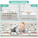 FLAGAV 79x59inch Play Mat for Baby - Extra Large, Non-Toxic, Waterproof Playmat for Indoor and Outdoor Use by TinyTreasures Baby Boutique