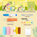 Crochet Kit for Beginners - 2 PCS Monkey with Banana Crochet Kits with Step-by-Step Video Tutorials, Beginner Crochet Kit for Adults, Crochet Monkey Kit for Kids (Blue & Pink) by TinyTreasures Baby Boutique